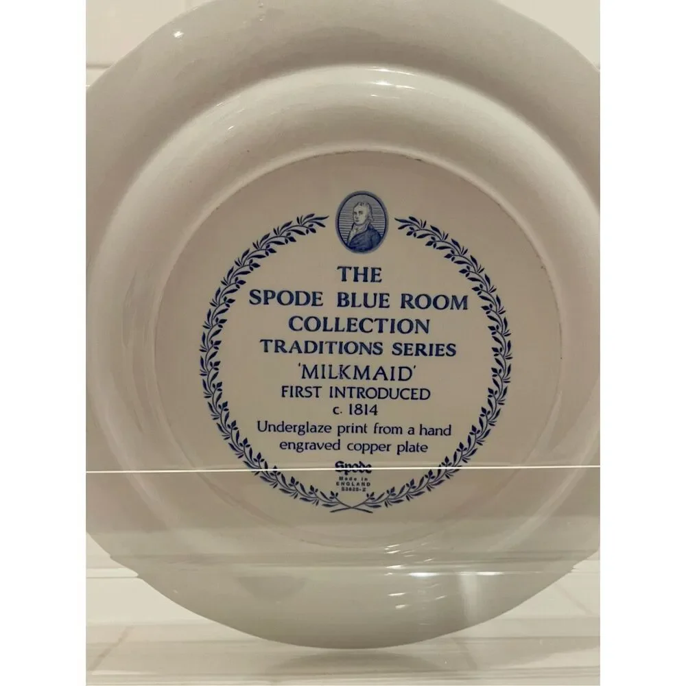 Spode Blue Room: Traditions Series: 'Milkmaid' Dinner Plate Made in England